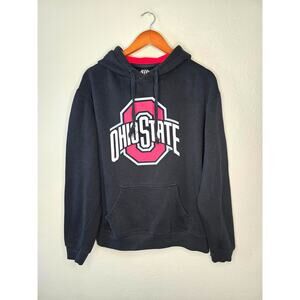 Vintage Ohio State Buckeyes Hoodie Mens Large Black Sportwear VTG Sweatshirt
